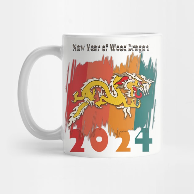 Chinese New Year of Wood Dragon 2024 by TeeText